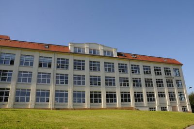 Front of the Bechstein piano factory in Germany