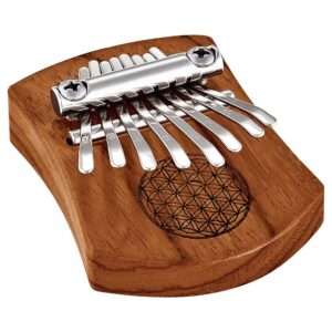 Meinl Sonic Energy KL802FOL Solid 'Flower of Life' Mini Kalimba, 8-Notes/Red Zebrawood