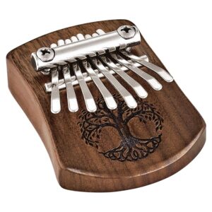 Meinl Sonic Energy KL801TOL Solid 'Tree of Life Mini Kalimba, 8-Notes/Black Walnut