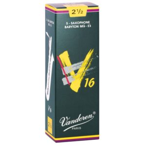 Vandoren V16 Bari Saxophone Reed, Strength 2.5, Single