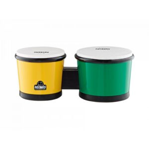 Nino Percussion NINO19 Green/Yellow ABS Plastic Bongos