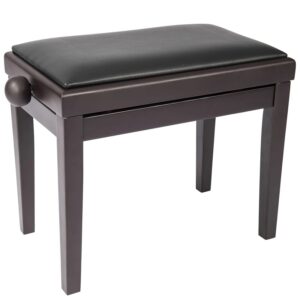 Kinsman KPB03BRN Adjustable Piano Bench, Rosewood, Vinyl Top