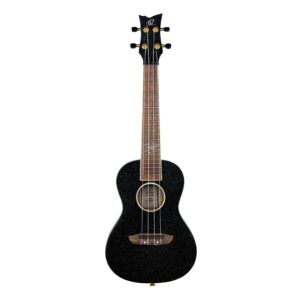 Ortega Element Series RUEL-MBK Concert Ukulele, Spruce / Catalpa Metallic Black, with Bag