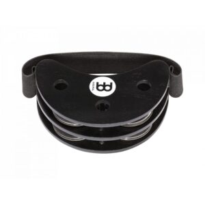 Meinl FJS2S-BK Foot Tambourine, 2 Rows, Steel Jingles, Black
