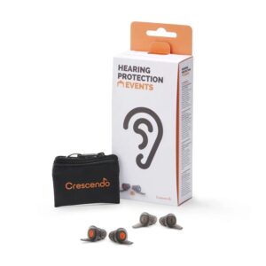Crescendo Events Ear Plugs, 17db, 2 Sizes, with Carry Pouch